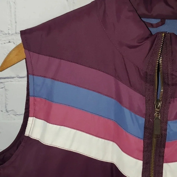 Maurice’s Women's Maroon Crop Vest with Stripes Size L - Picture 2 of 12